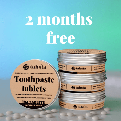 Tabsta® Natural Toothpaste Tablets (for one year) / 2 months free