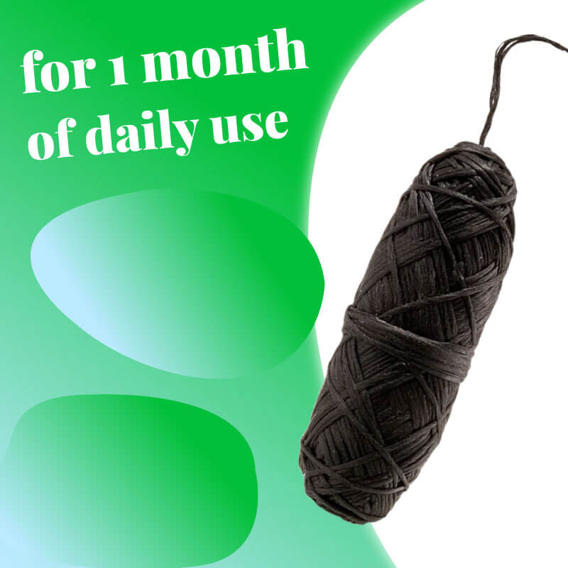 Dental Floss Minty-Charcoal (for 3 months) / Save 5%