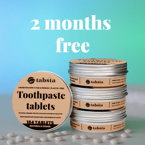 Tabsta® Natural Toothpaste Tablets (for a year) / 2 months  free